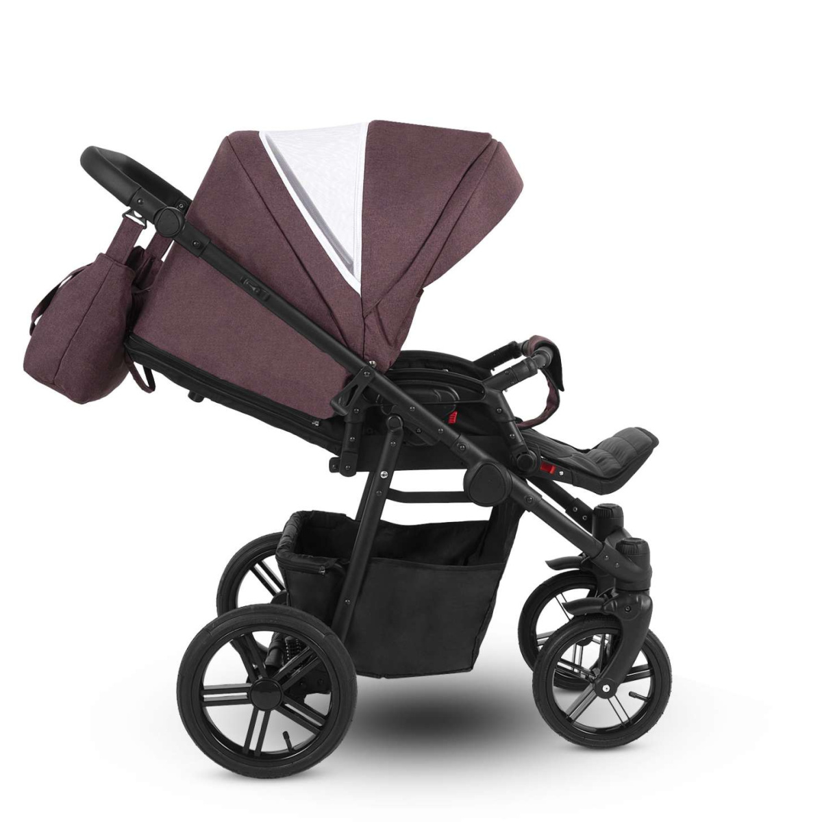 Коляска Camarelo Picco 3 в 1 гранатовый меланж