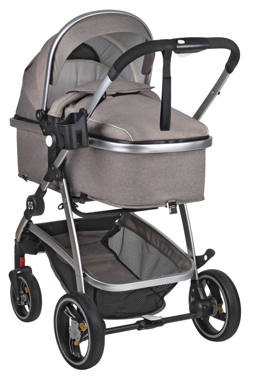 Коляска трансформер Farfello Pristina (Коричневый PS-14)