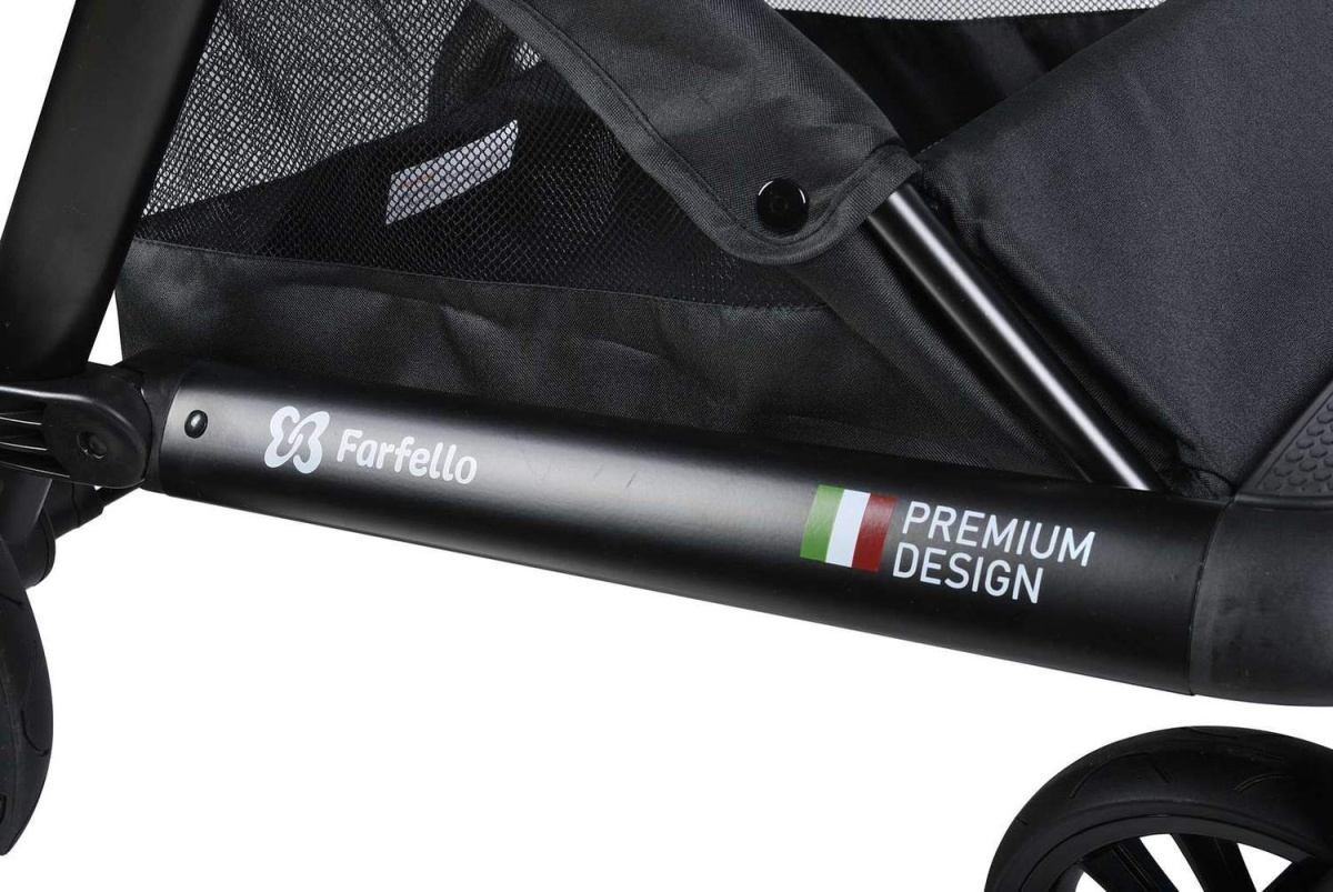 Коляска модульная 2 в 1 Farfello Jolly-S (J-77 чёрная)