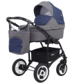 Коляска 3 в 1 Rant Nova 01 серый-синий