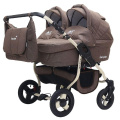 Коляска для двойни 2 в 1 Bart-Plast Fenix Duo Prime 05 коричневый