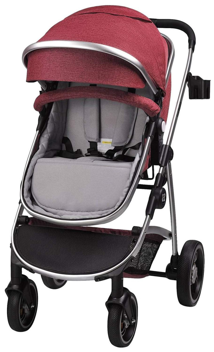 Коляска трансформер Farfello Pristina (Рубиновый PS-13)