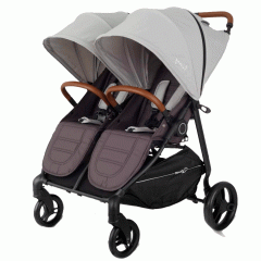 Коляска прогулочная для двойни Rant Twinny RA151 Soft grey. Цвет: Серый