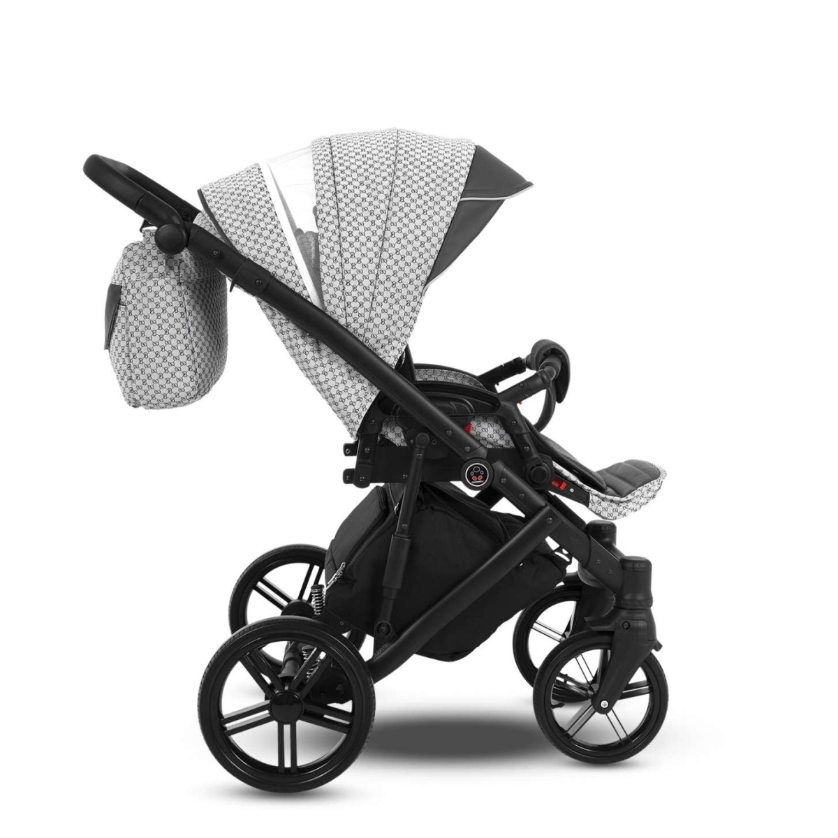 Коляска Camarelo Avenger 3 в 1 светло-серый жаккард/серая экокожа