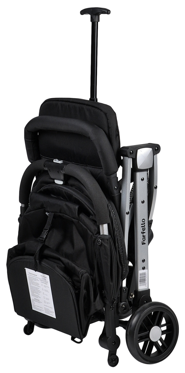 Коляска детская прогулочная Farfello Comfy Go (Black Черный (серебро) CG-35)