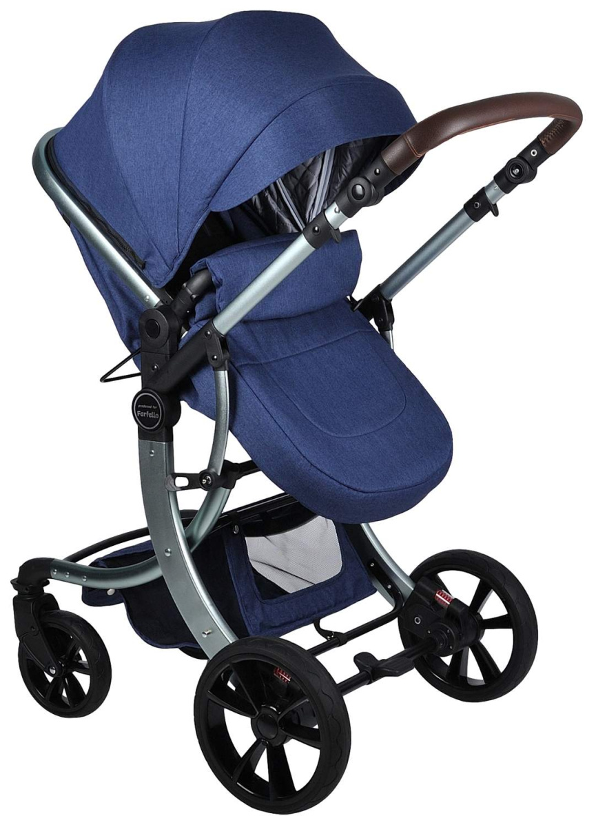 Коляска трансформер Farfello Aimile Original (New Silver) 608L (Синий)