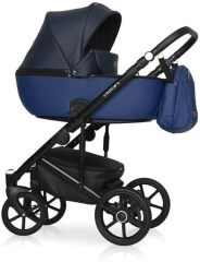 Коляска 3 в 1 Riko Basic Ozon 01 черно-синий