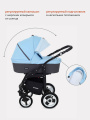Коляска 3 в 1 Rant Dream 09 серый-голубой