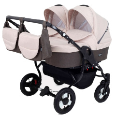 Коляска для двойни 2 в 1 Rant Dream Duo 05 коричневый-бежевый