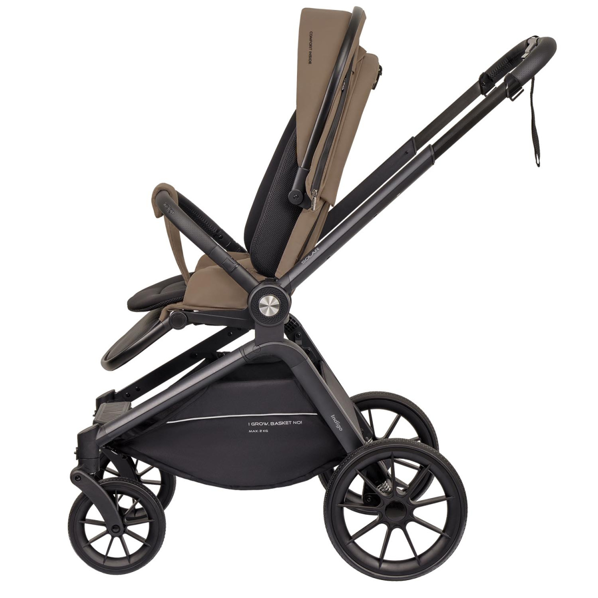 Коляска 2 в 1 Indigo SOLAR темно-бежевый