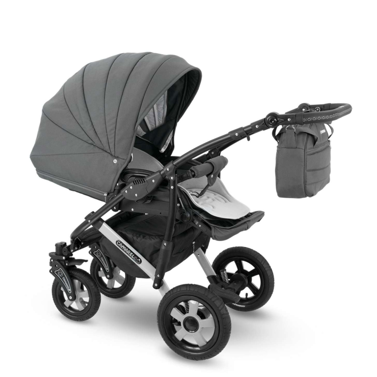 Коляска Camarelo Sevilla XSE 2 в 1 темно-серый