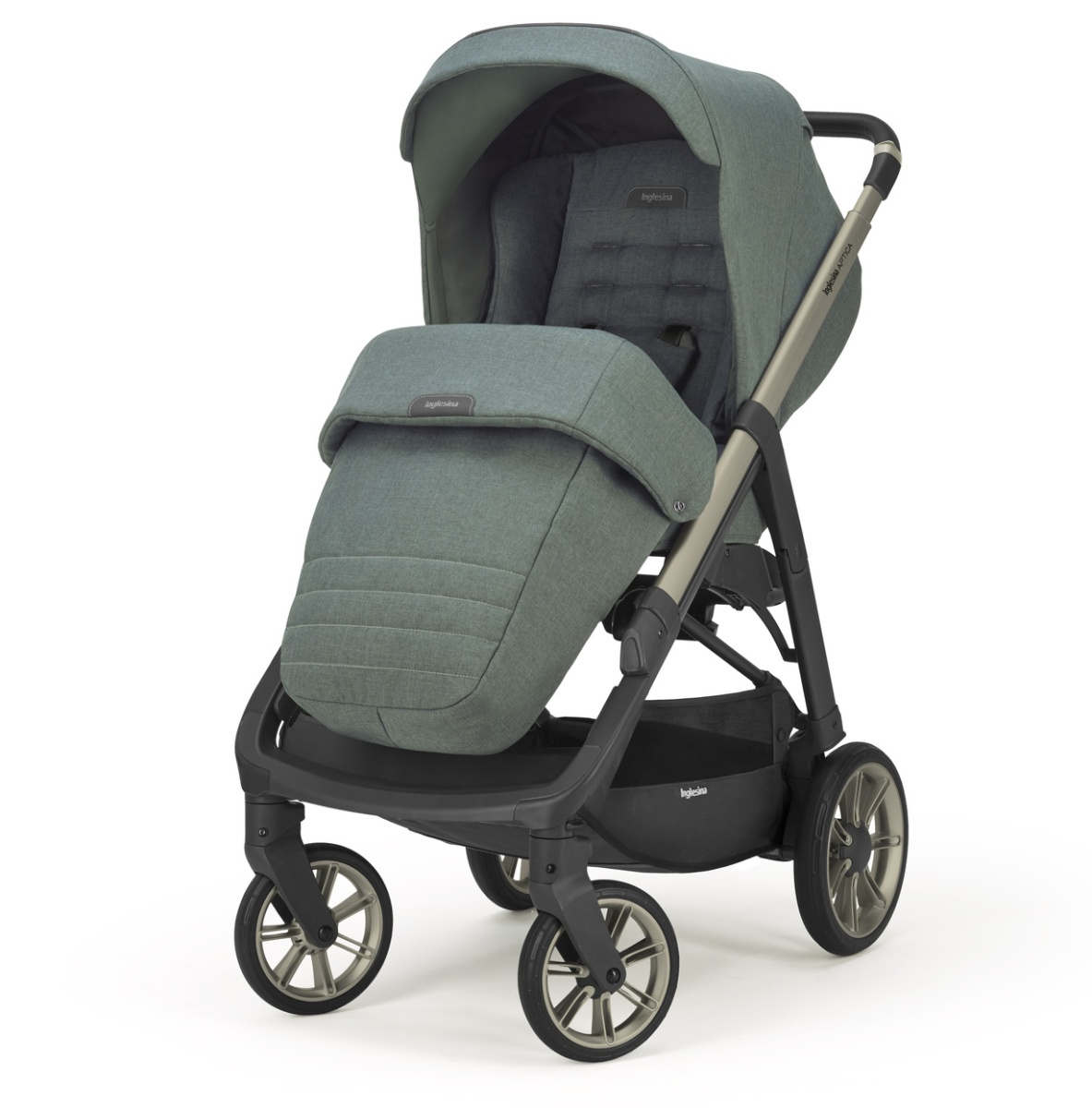 Коляска 3 в 1 Inglesina Aptica  с подставкой под люльку Stand Up, Neptune Greyish